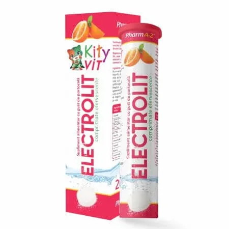 Saruri de rehidratare Kityvit Electrolit, 20 comprimate efervescente, Pharma-Z — preț și oferte