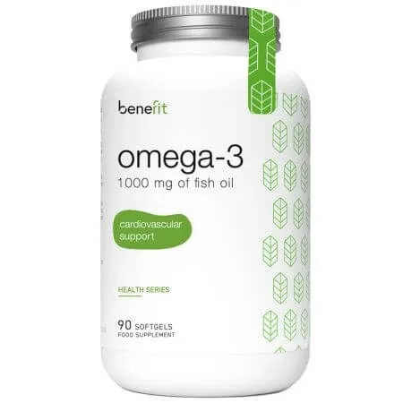 Omega 3 Health Series, 1000 mg, 90 capsule, Benefit Nutrition — preț și oferte