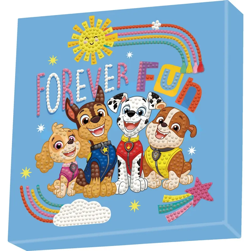 Set creativ tablou Forever Fun Patrula Catelusilor, pictura cu diamante — preț și oferte
