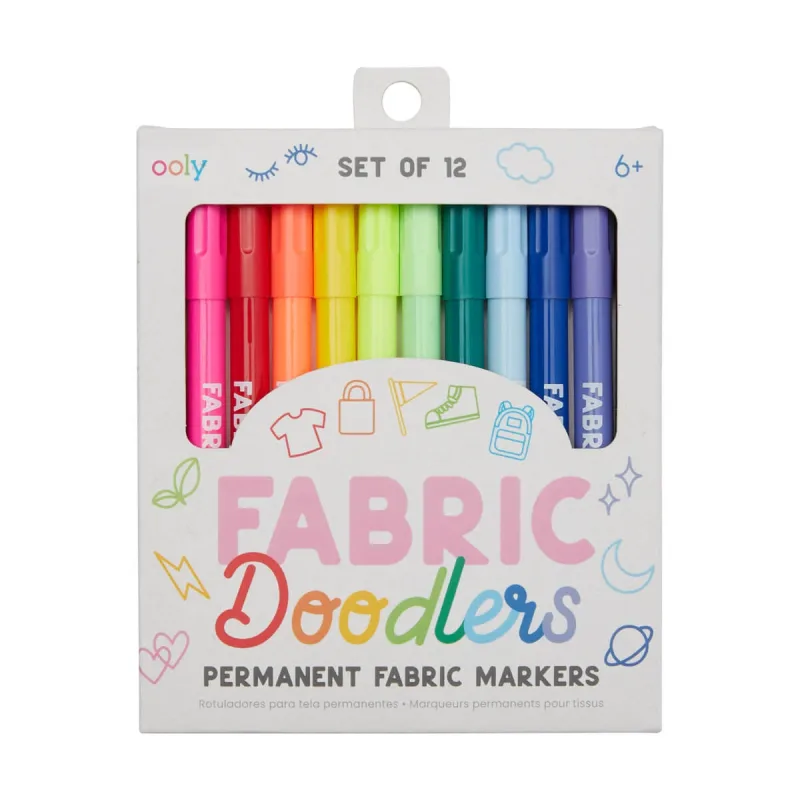 Carioci permanente pentru textile Fabric Doodlers - Set de 12 — preț și oferte