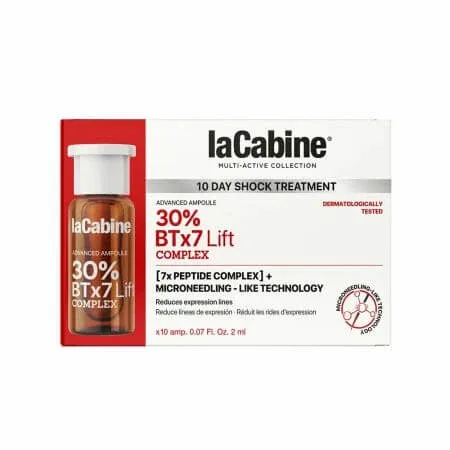 Fiole de fata cu efect microneedling si complex cu 7 tipuri de peptide BTx7 Lift Complex Multi-active, 10 fiole x 2 ml, La Cabine — preț și oferte