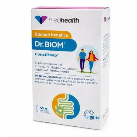 Bacterii benefice DR. Biom ConstiHelp, 15 plicuri, ND Medhealth — preț și oferte