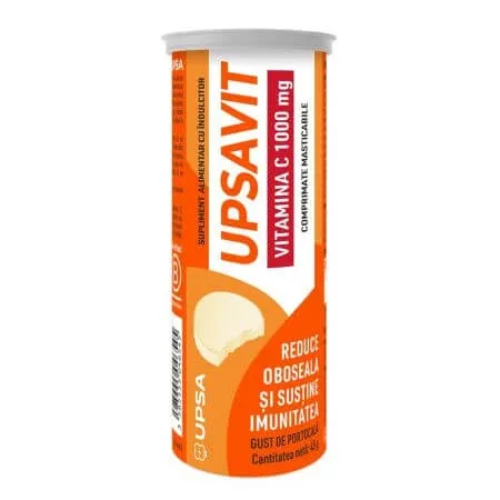 Vitamina C Upsavit, 15 comprimate masticabile, Upsa — preț și oferte