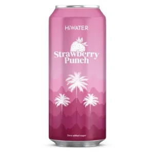 Apa naturala de cocos carbogazificata cu suc natural de capsuni Strawberry Punch, 320 ml, Hiwater