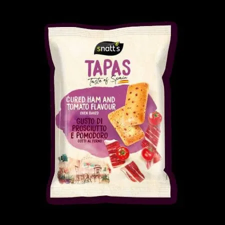 Snacks cu aroma de sunca si rosii Tapas, 80 g, Grefusa — preț și oferte