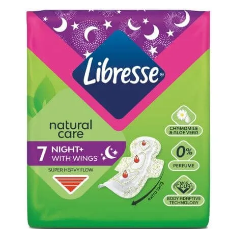 Absorbante Natural Care Maxi Night, 7 bucati — preț și oferte
