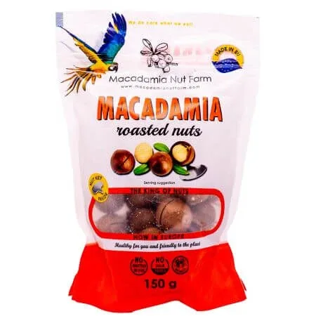 Nuci de macadamia in coaje prajite, 150 g, Macadamia Nut Farm — preț și oferte