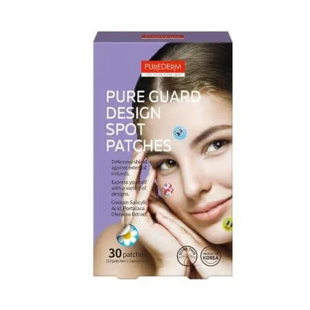Plasturi anti- acnee cu acid salicilic si extract de Portulaca, 30 bucati, Purederm — preț și oferte
