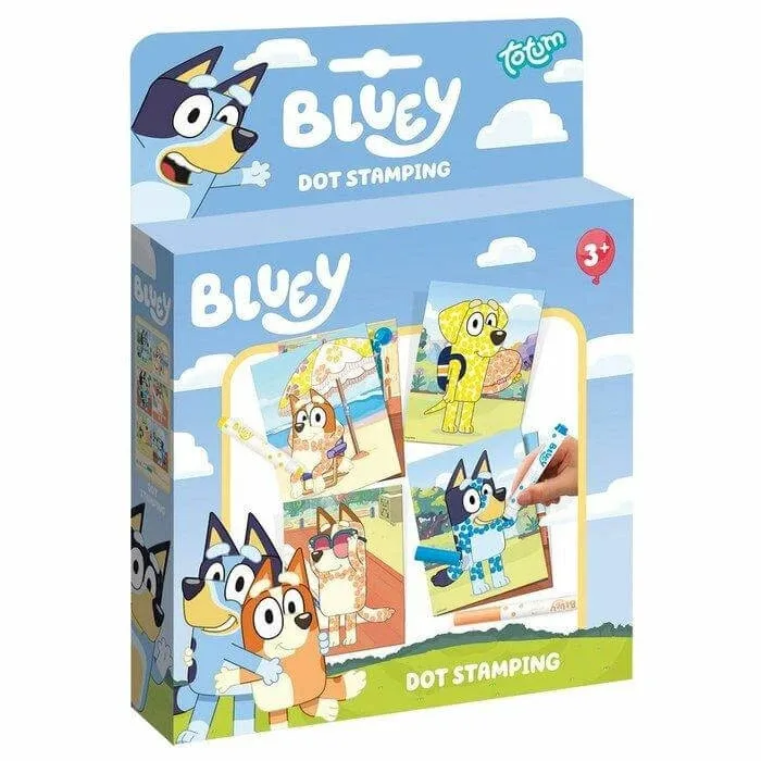 Set creativ cu markere rotunde si planse, Bluey, Totum — preț și oferte