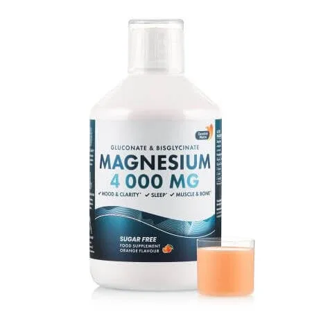 Magneziu Lichid 4000 mg Gluconate si Bisglicinat, 500 ml, Swedish Nutra — preț și oferte