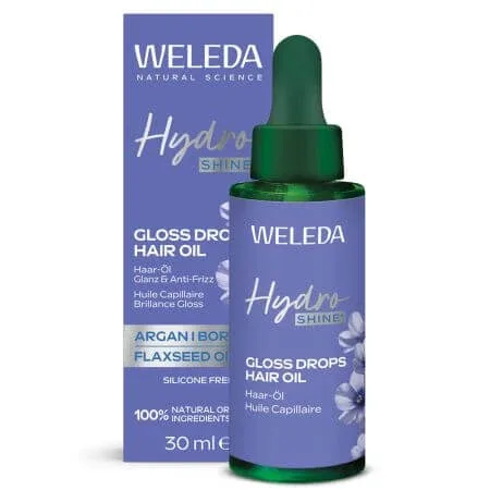 Ulei de par Gloss Drops Hydro Shine, 30 ml, Weleda — preț și oferte