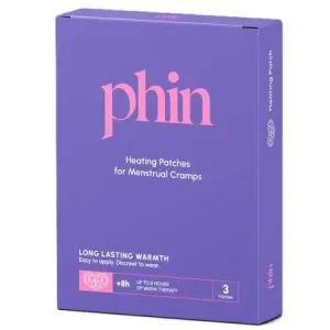Plasturi termici pentru crampe menstruale, 3 bucati, Phin