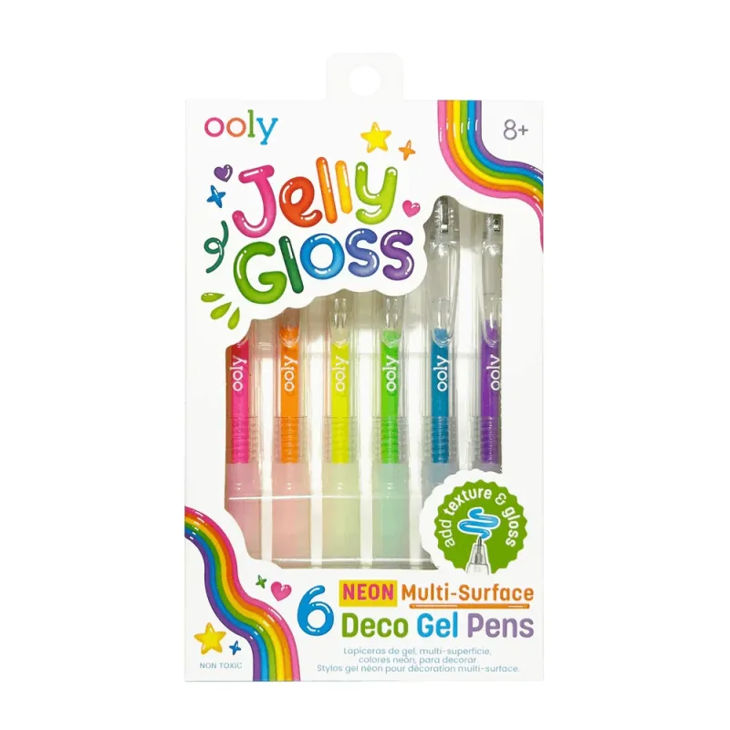 Set 6 Pixuri Gel Neon Multisuprafață Jelly Gloss – Culori Vibrante — preț și oferte