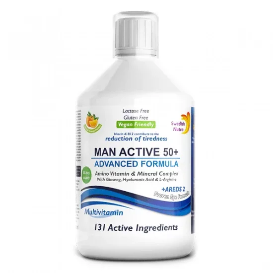 Multivitamine Lichide MAN ACTIVE 50+, 500ml, Swedish Nutra — preț și oferte