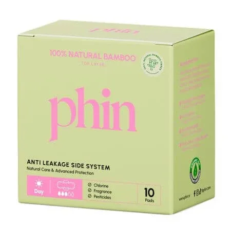 Absorbante de zi din bambus natural, 10 bucati, Phin — preț și oferte