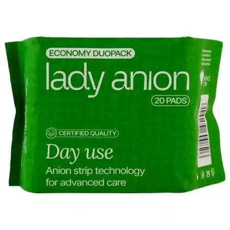 Absorbante de zi cu bumbac organic, 20 bucati, Lady Anion — preț și oferte