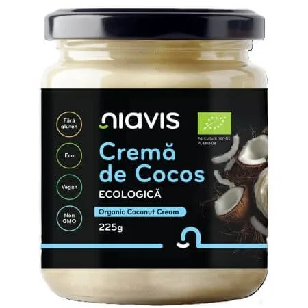 Crema de cocos ecologica, 225 g, Niavis — preț și oferte