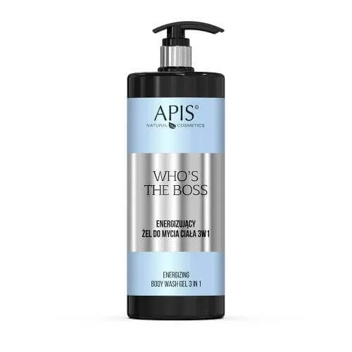 APIS Who's the Boss Gel energizant de curățare corporală 3 în 1 pentru bărbați, 1000ml — preț și oferte