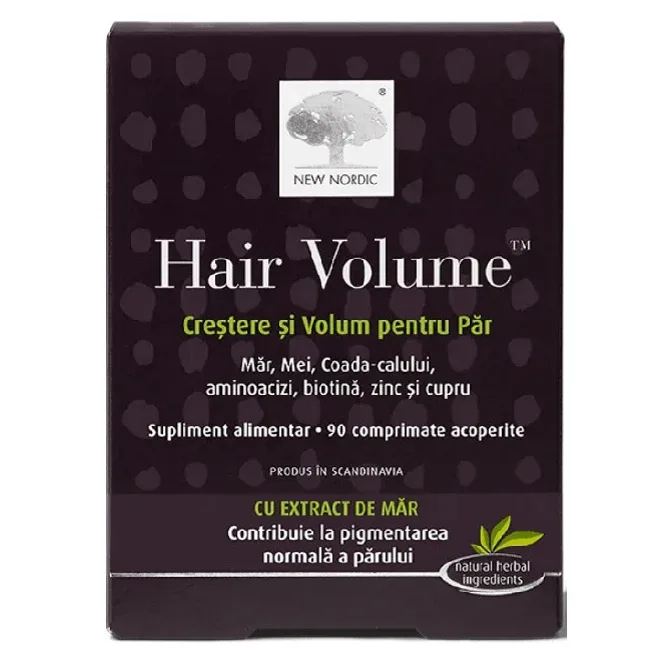 Hair Volume crestere si volum pentru par cu extract de mar, 90 comprimate, New Nordic Nordic Group B.V. — preț și oferte