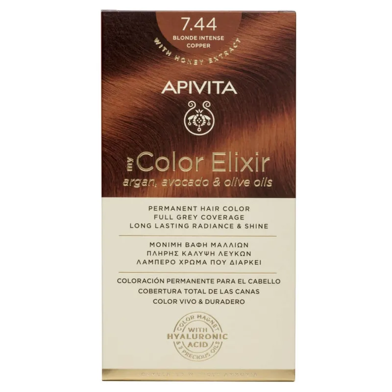 Apivita My Color Elixir Permanent Hair Color N7,44 Blonde bronz intens — preț și oferte