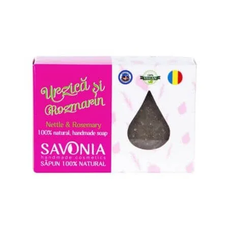 Sapun cu urzica si rozmarin, 90 g, Savonia — preț și oferte