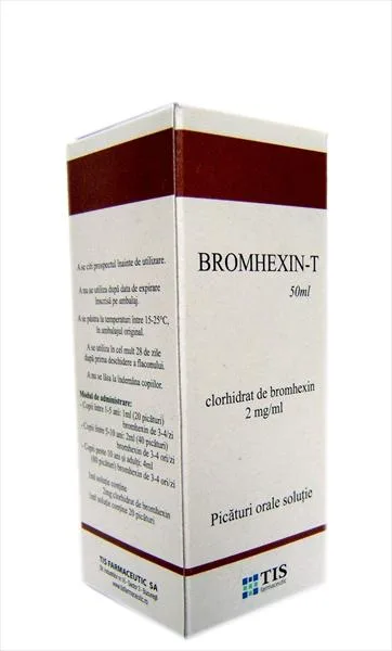 BROMHEXIN - T X 1 TIS FARMACEUTIC — preț și oferte