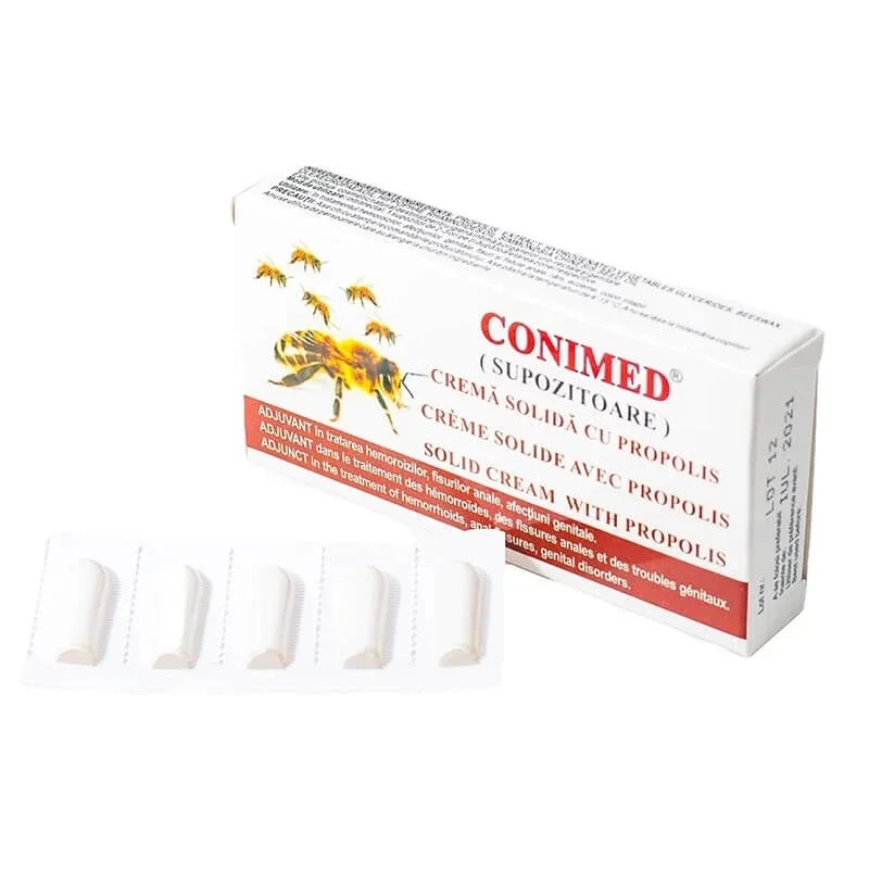 Supozitoare cu propolis Conimed, 10 supozitoare, Elzin Plant — preț și oferte
