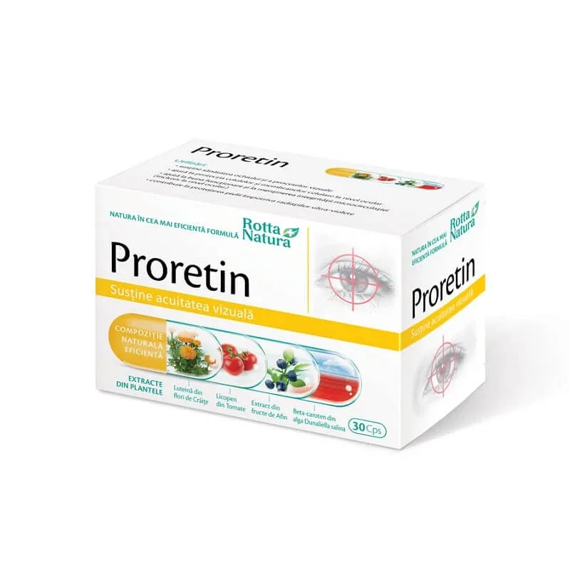 Proretin pentru acuitatea vizuală, 30 capsule, Rotta Natura — preț și oferte