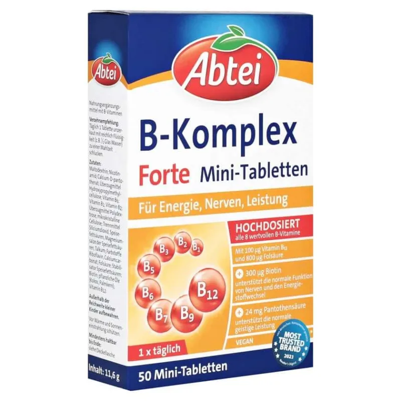 Abbey Vitamina B Complex forte Tablete 50 Capsule — preț și oferte