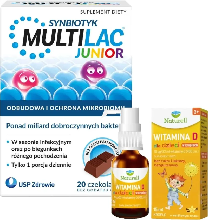 Multilac Junior ciocolată synbiotic (probiotic + ... — preț și oferte