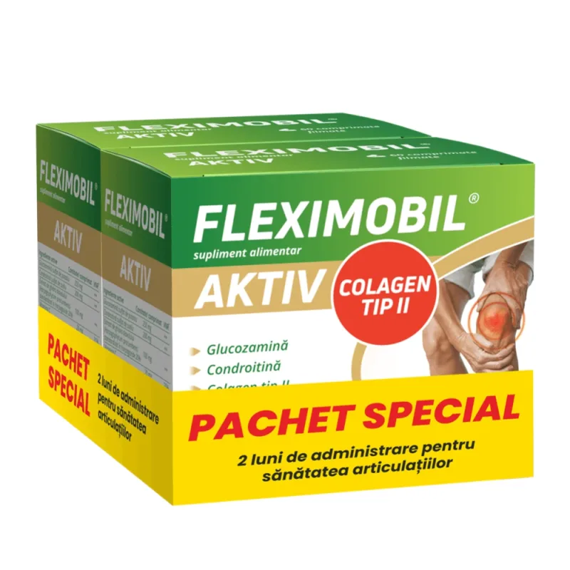 Pachet Fleximobil Aktiv, 2 x 60 comprimate filmate, Fiterman Pharma — preț și oferte