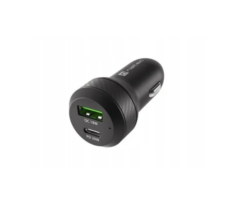 Încărcător auto Natec Coney 1x USB 1x USB-C QC 3.0 — preț și oferte