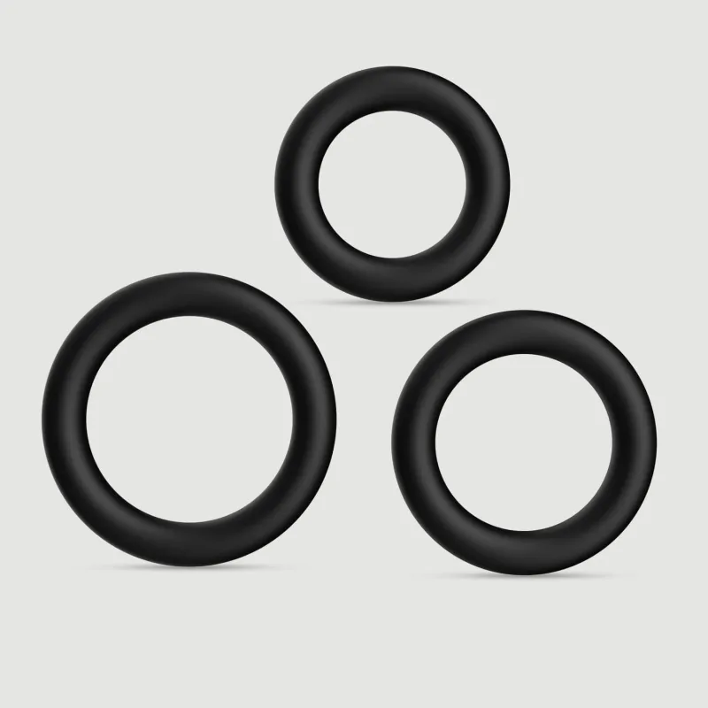 Forto F-39 Set Trio Inele pentru penis - Negru — preț și oferte