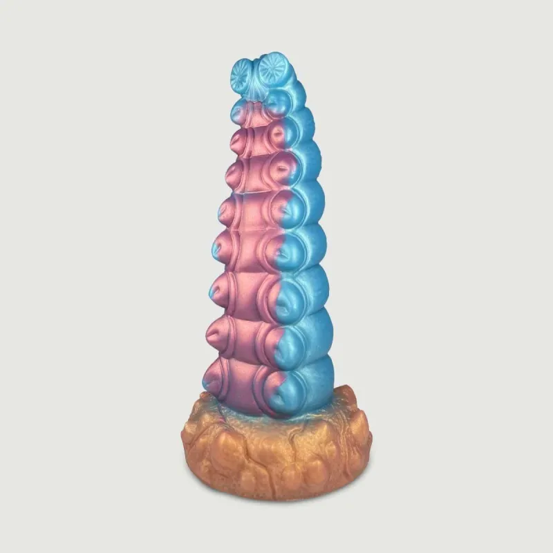 Dildo siliconic Octopuss Skin 20 x 5,3 cm - Albastru — preț și oferte
