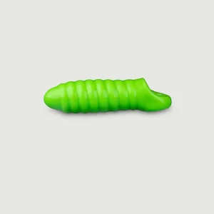 Swirl Thick Stretchy Glow In The Dark Penis Sheath - Verde