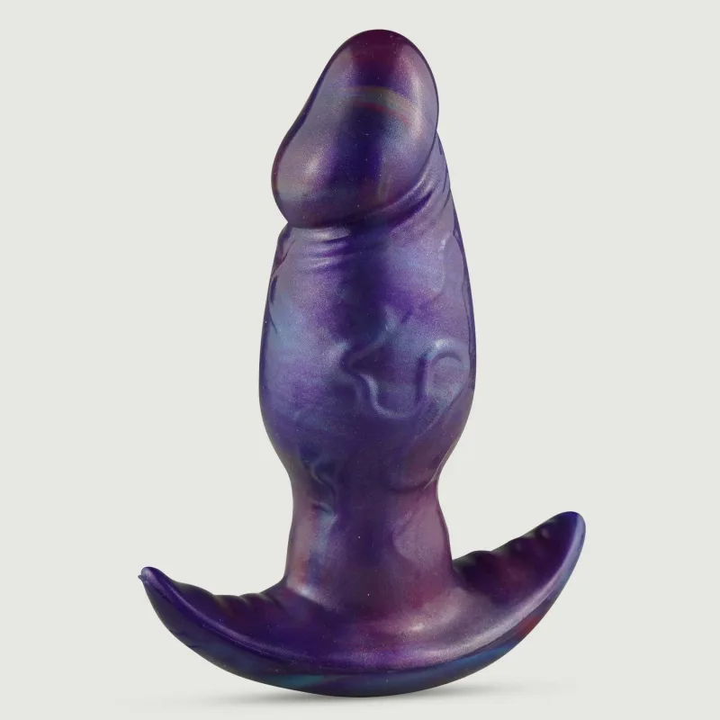 Dop de fund gonflabil din silicon cu valvă magnetică 17,5 x 5,7 cm - Violet — preț și oferte