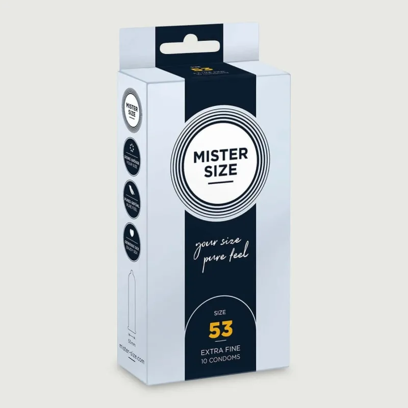 Prezervative Mister Size Pure Feel 53 mm - 10 bucăți — preț și oferte