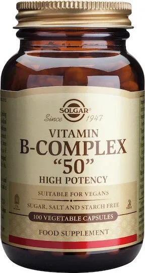 Solgar B-Complex "50" Vitamina pentru Energie, Întărirea Sistemului Imunitar & Sistemul Nervos 100 capsule veget — preț și oferte