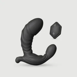 Ultimate Expand Vibrator de prostată extensibil cu telecomandă - negru