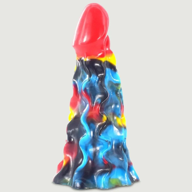 Himiks DIldo siliconic în formă de con - Multicolor — preț și oferte