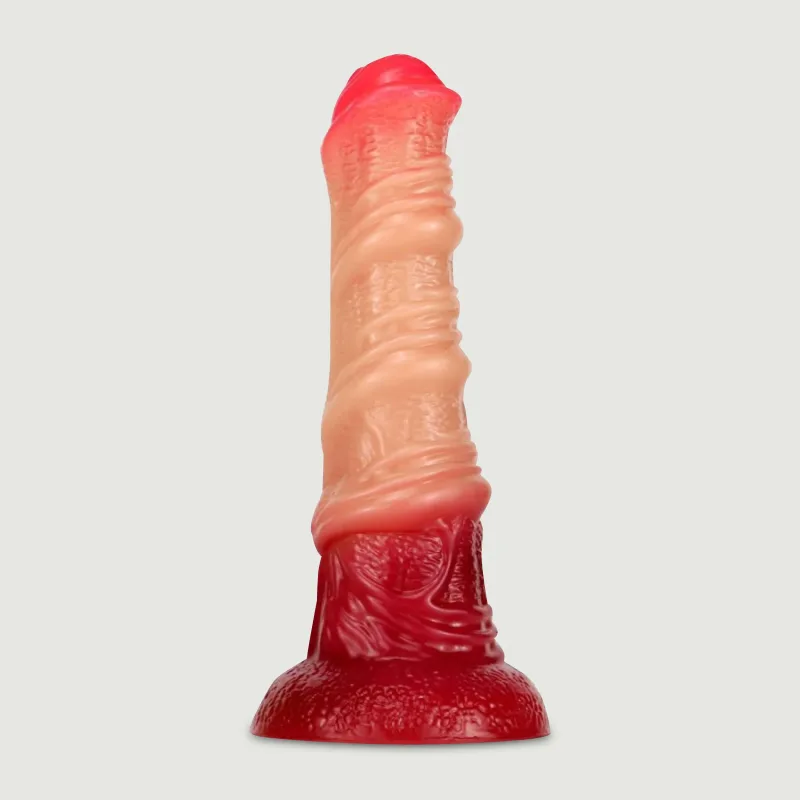 Kawal Dragon Dildo din silicon cu ventuză 20 x 5,5 cm - Roșu — preț și oferte