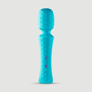 FemmeFunn Ultra Wand Vibrator puternic de masaj din silicon - Albastru