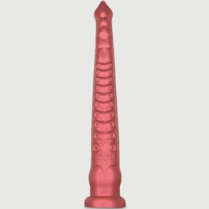 Dildo cu tentacule Octopus din silicon cu ventuză 43 x 6 cm - roșu