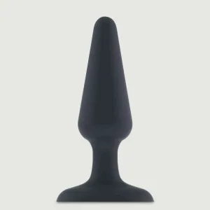 Best Vibe Plug Dop de fund vibrator mediu din silicon - negru