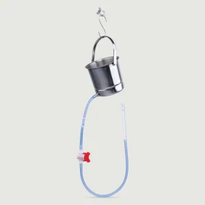 AquaClean Set de duș cu găleată din oțel inoxidabil - argintiu