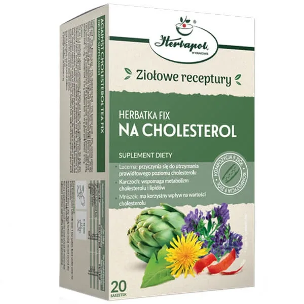 Herbapol Na Colesterol, ceai fix pe bază de plante și fructe, 2 g x 20 pliculețe — preț și oferte