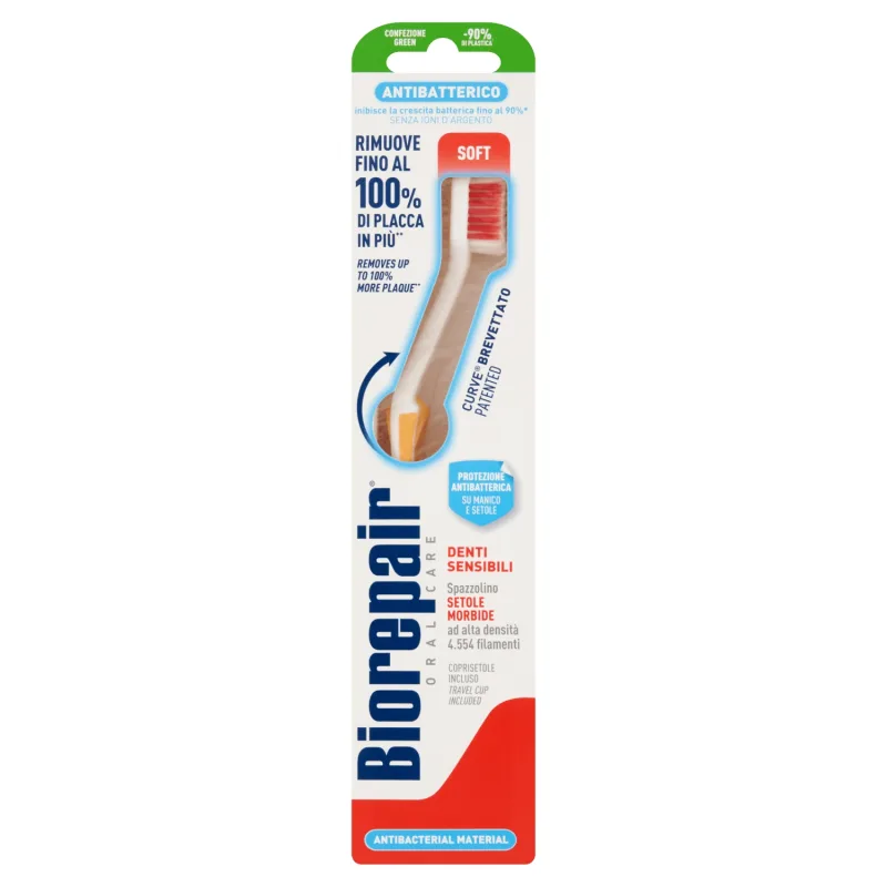 Biorepair Curve, periuță de dinți curbată, dinți sensibili, moale, 1 buc — preț și oferte