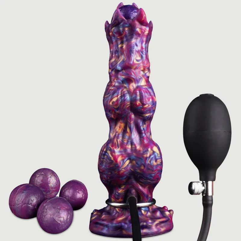 Dinosaur silicon Ovipositor Dildo cu ouă - Violet — preț și oferte