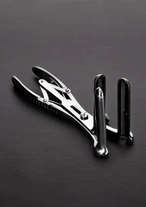 Speculum metalic rectal Matthieu cu 3 vârfuri - argintiu