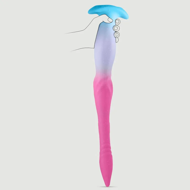 Dildo luminos din silicon lung și adânc pentru antrenament în adâncime 63 x 4,6 cm - Multicolor — preț și oferte